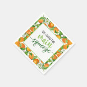 Ze vond haar belangrijkste squeeze Oranje Bruiloft Servet (Hoek)