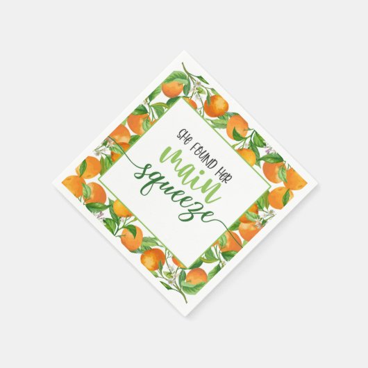 Ze vond haar belangrijkste squeeze Oranje Bruiloft Servet (Hoek)