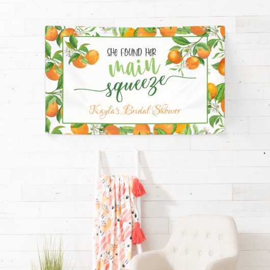 Ze vond haar belangrijkste squeeze Oranje Vrijgeze Spandoek (Insitu)