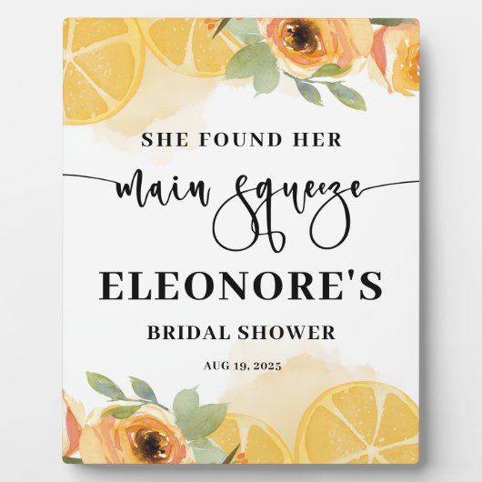 Ze vond haar belangrijkste squeeze Vrijgezellenfee Fotoplaat (Voorkant)