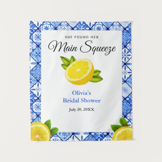 Ze vond haar belangrijkste squeeze Vrijgezellenfee Wandkleed (Voorkant)