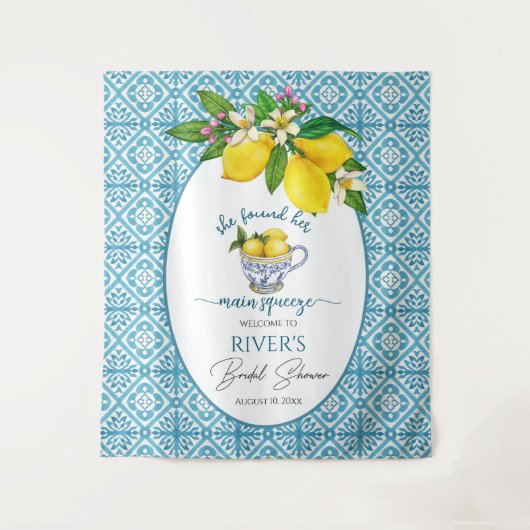 Ze vond haar belangrijkste squeeze Vrijgezellenfee Wandkleed (Voorkant)