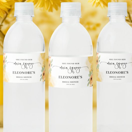 Ze vond haar belangrijkste squeeze-Vrijgezellenfee Waterfles Etiket