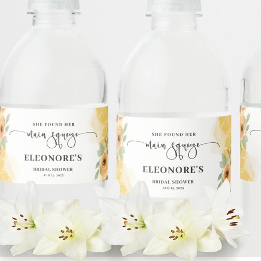 Ze vond haar belangrijkste squeeze-Vrijgezellenfee Waterfles Etiket