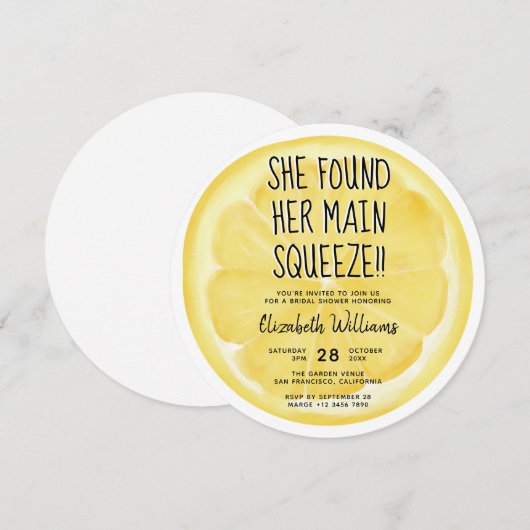 Ze vond haar belangrijkste squeeze zomer Vrijgezel Kaart (Voorkant / Achterkant)