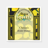 Ze vond haar belangrijkste squeeze zwart en geel e servet (Voorkant)