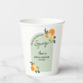 Ze vond haar belangrijkste Vrijgezellenfeest Citru Papieren Bekers (Achterkant)