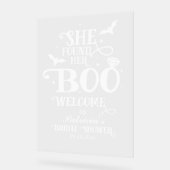 Ze vond haar boe Vrijgezellenfeest welkomstteken Acryl Bord (Hoek)