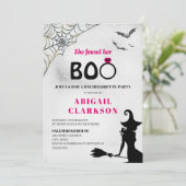 Ze vond haar boek Halloween vrijgezellenfeest Kaart (Staand voorkant)