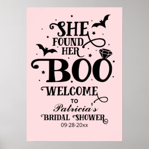 Ze vond haar Boo Bruiloftsborrel Welkomstbord Poster