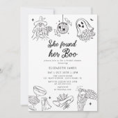 Ze vond haar Boo Ghost Floral Bruidsdouche Kaart (Voorkant)