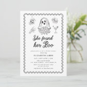 Ze vond haar Boo Ghost Floral Bruidsdouche Kaart (Staand voorkant)