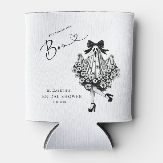 Ze vond haar Boo Ghost Floral Vrijgezellenfeest Blikjeskoeler (Voorkant)