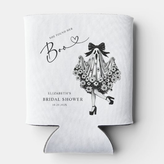 Ze vond haar Boo Ghost Floral Vrijgezellenfeest Blikjeskoeler (Achterkant)