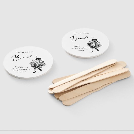 Ze vond haar Boo Ghost Floral Vrijgezellenfeest Handwaaier (Niet-gemonteerd)