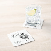 Ze vond haar Boo Ghost Floral Vrijgezellenfeest Kartonnen Onderzetters (Insitu)