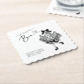 Ze vond haar Boo Ghost Floral Vrijgezellenfeest Kartonnen Onderzetters (Gebogen)