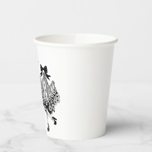 Ze vond haar Boo Ghost Floral Vrijgezellenfeest Papieren Bekers (Links)