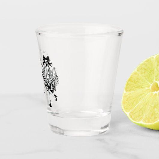 Ze vond haar Boo Ghost Floral Vrijgezellenfeest Shot Glas (Rechts)