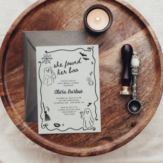 Ze vond haar Boo Grappige Bruiloft Uitnodiging voo