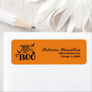 Ze Vond Haar Boo Halloween Bruidsdouche Label
