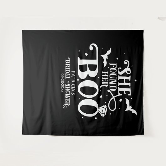 Ze Vond Haar Boo Halloween Bruidsfeest Backdrop Wandkleed (Voorkant (horizontaal))