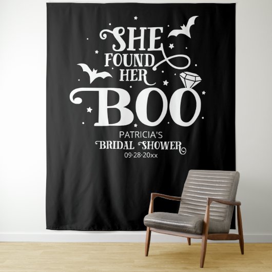 Ze Vond Haar Boo Halloween Bruidsfeest Backdrop Wandkleed (In situ)