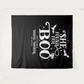 Ze vond haar Boo Halloween Bruidsmeisjesfeest Acht Wandkleed (Voorkant (horizontaal))