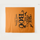 Ze vond haar Boo Halloween Bruiloft Feest Achtergr Wandkleed (Voorkant (horizontaal))