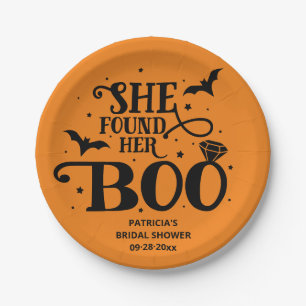 Ze vond haar Boo Halloween Bruiloft Feest Papieren Bordje