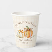 "Ze vond haar Boo" Halloween Herfst Bruidsdiner Papieren Bekers (Voorkant)