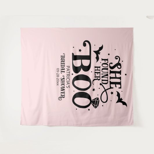 Ze vond haar Boo Halloween Vrijgezellenfeest achte Wandkleed (Voorkant (horizontaal))