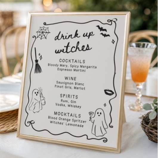 Ze vond haar Boo Halloween Vrijgezellenfeest Drink Poster