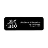 Ze vond haar Boo Halloween Vrijgezellenfeest Etiket (Voorkant)