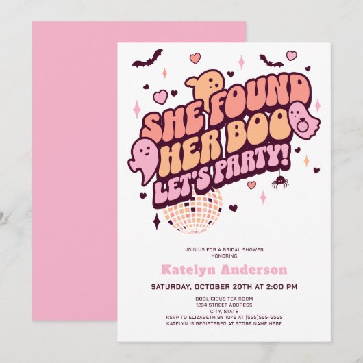 Ze vond haar Boo Halloween Vrijgezellenfeest Kaart (Voorkant / Achterkant)