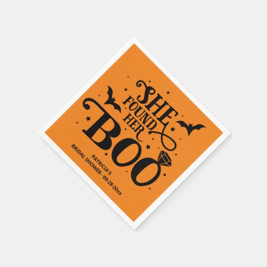 Ze vond haar Boo Halloween Vrijgezellenfeest Napki Servet (Hoek)