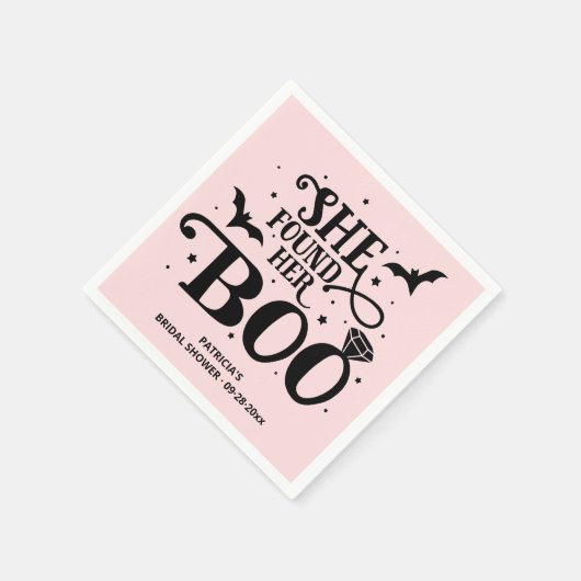 Ze vond haar Boo Halloween Vrijgezellenfeest Napki Servet (Hoek)