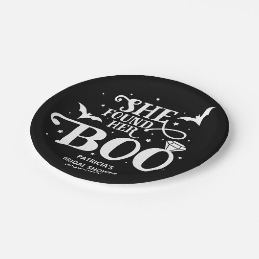 Ze vond haar Boo Halloween Vrijgezellenfeest Papieren Bordje (Gekanteld)