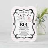 Ze vond haar Boo QR Code Bruiloftsfeest Kaart (Staand voorkant)