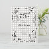 Ze vond haar Boo Quirky Halloween Vrijgezellenfees Kaart (Staand voorkant)