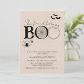 Ze vond haar Boo Rustic Halloween Verloving Kaart (Staand voorkant)