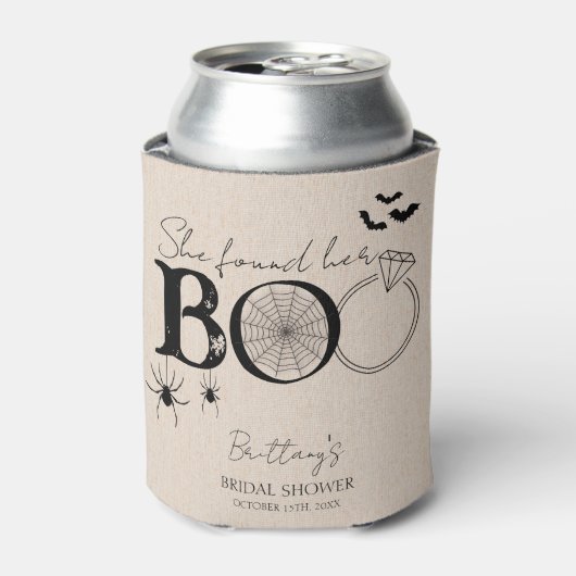 Ze vond haar Boo Rustic Halloween Vrijgezellenfees Blikjeskoeler (Blikje Voorkant)