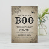 Ze vond haar Boo Rustic Halloween Vrijgezellenfees Kaart (Staand voorkant)