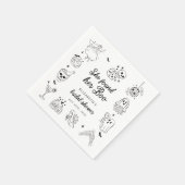 Ze Vond Haar Boo Spokenbloem Bruiloftsfeest Servet (Hoek)