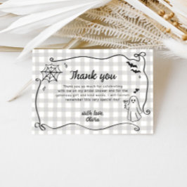 Ze vond haar Boo Vreemde Bruiloft Bruidsshower Bedankkaart