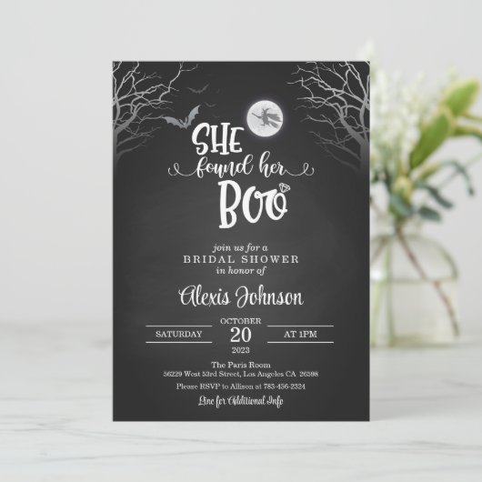 Ze vond haar Boo Vrijgezellenfeest Kaart (Staand voorkant)