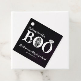 Ze vond haar Boo Zwarte Halloween Bruidsdouche Bedankjes Labels