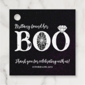 Ze vond haar Boo Zwarte Halloween Bruidsdouche Bedankjes Labels (Voorkant)