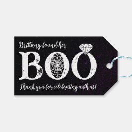 Ze vond haar Boo Zwarte Halloween Bruidsdouche Cadeaulabel
