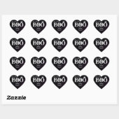Ze vond haar Boo Zwarte Halloween Bruidsdouche Hart Sticker (Vel)